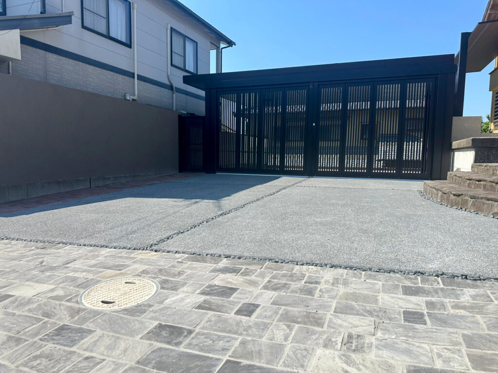 富士市 お庭のリフォーム｜LIXIL Gルーフカールーフ×プレミエスゲートで叶える上質な外構空間